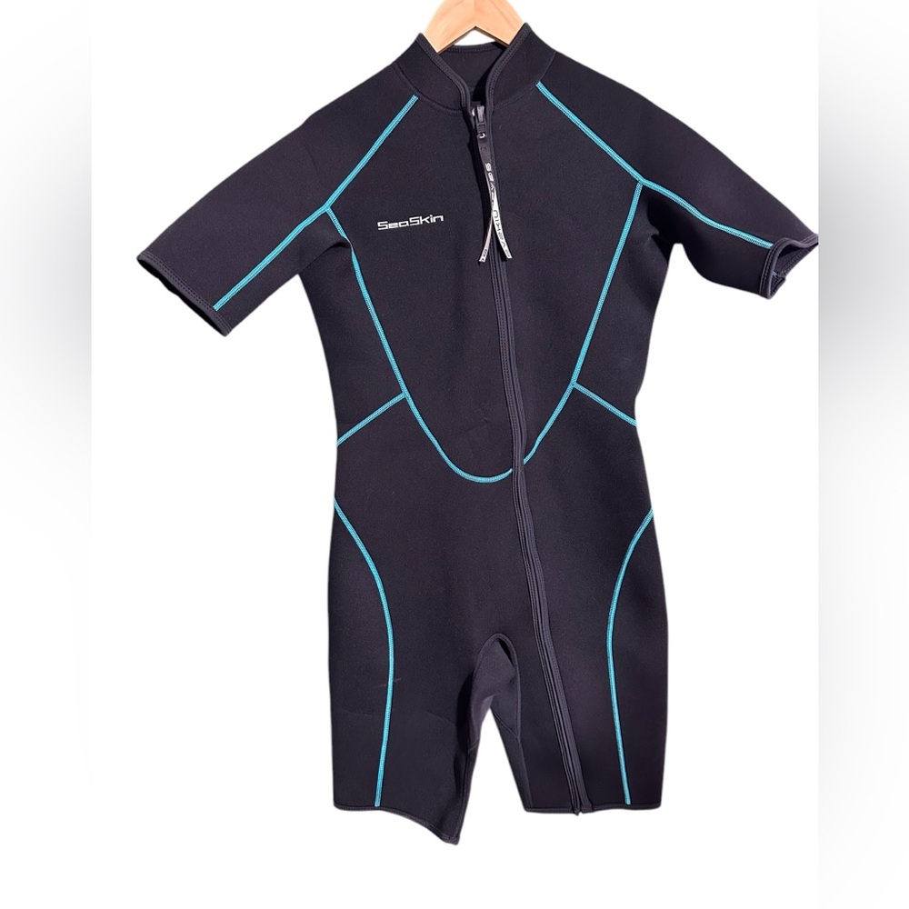 Sea Skin Wetsuit Women's Black 3/4 Length Neoprene NWOT Size XL Pit To Pit 18”
